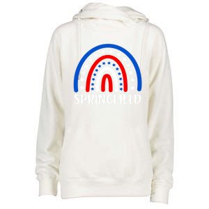 Springfield Illinois Cute Gift I Love Springfield Usa Gift Womens Funnel Neck Pullover Hood