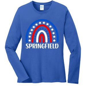 Springfield Illinois Cute Gift I Love Springfield Usa Gift Ladies Long Sleeve Shirt