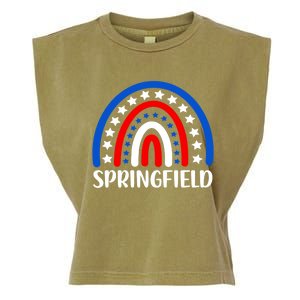 Springfield Illinois Cute Gift I Love Springfield Usa Gift Garment-Dyed Women's Muscle Tee