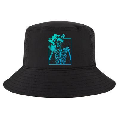 Skeleton Ing Coffee Back Design White Funny Gift Cool Comfort Performance Bucket Hat