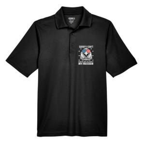 Sorry I Cant Hear You Over The Sound Of My Freedom Men's Origin Performance Pique Polo