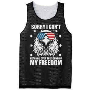 Sorry I Cant Hear You Over The Sound Of My Freedom Mesh Reversible Basketball Jersey Tank