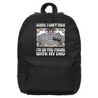 Sorry I CanT Talk IM On The Phone With My Dad Ouija Board 16 in Basic Backpack