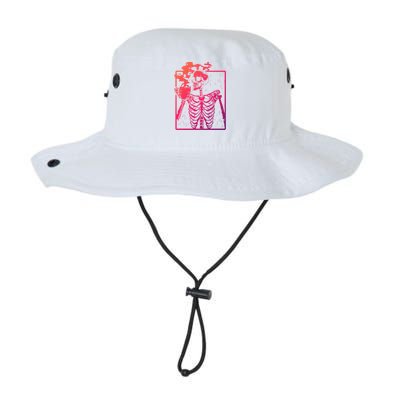 Skeleton Ing Coffee Back Design White Funny Gift Legacy Cool Fit Booney Bucket Hat