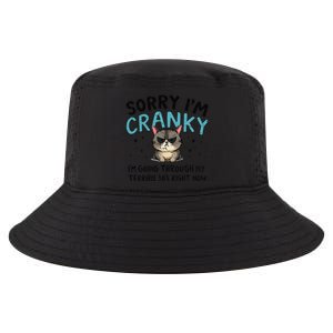 Sorry IM Cranky IM Going Through My Terrible 30S Cat Gift Cool Comfort Performance Bucket Hat