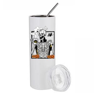 Skeleton Ing Coffee Cups Funny Halloween Skull Lover Gift Stainless Steel Tumbler