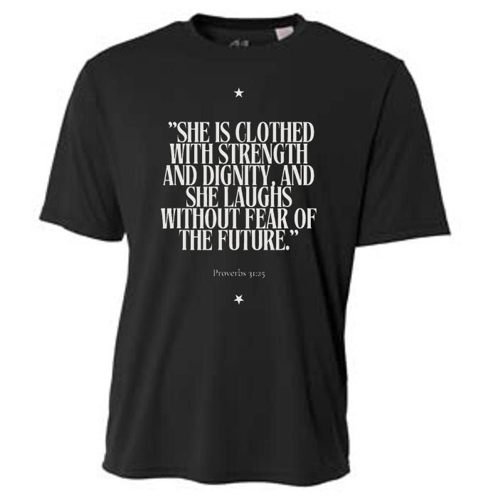 She Is Clothed With Strength Cooling Performance Crew T-Shirt