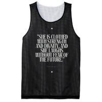 She Is Clothed With Strength Mesh Reversible Basketball Jersey Tank