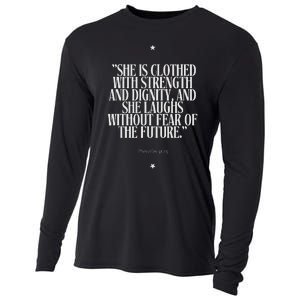 She Is Clothed With Strength Cooling Performance Long Sleeve Crew