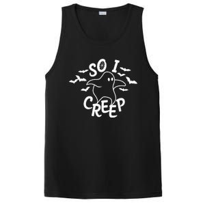 So I Creep Ghost Halloween Funny VNeck PosiCharge Competitor Tank