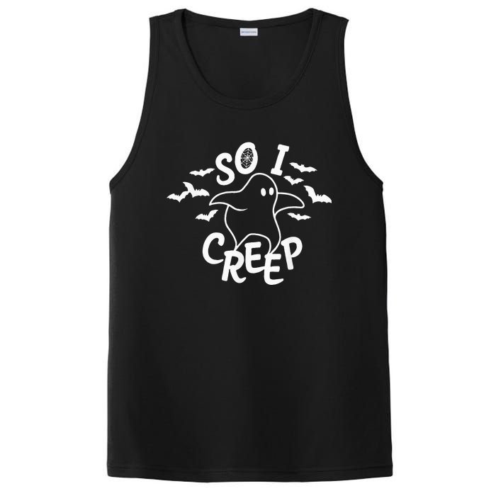 So I Creep Ghost Halloween Funny VNeck PosiCharge Competitor Tank