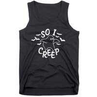 So I Creep Ghost Halloween Funny VNeck Tank Top