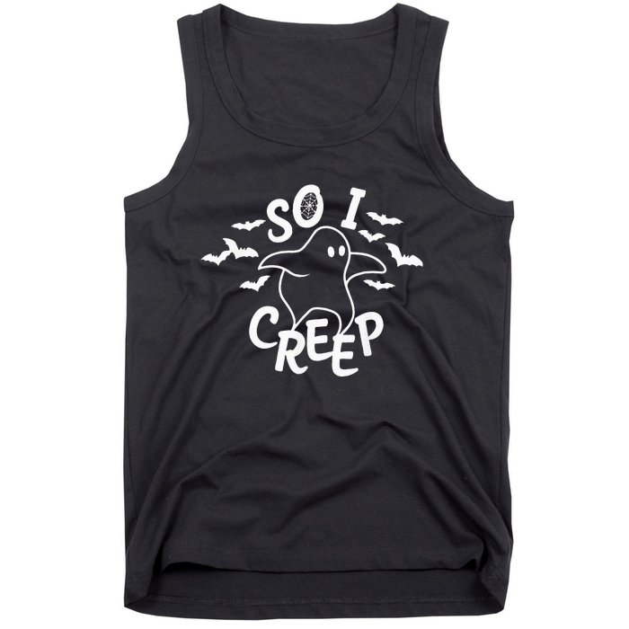 So I Creep Ghost Halloween Funny VNeck Tank Top