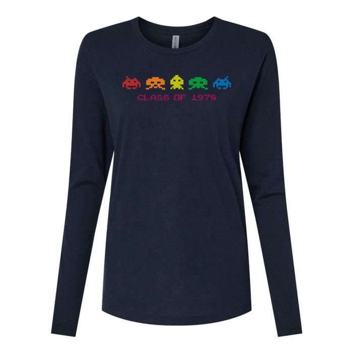 SPACE INVADERS Class Of 1978 Womens Cotton Relaxed Long Sleeve T-Shirt