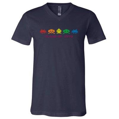 SPACE INVADERS Class Of 1978 V-Neck T-Shirt