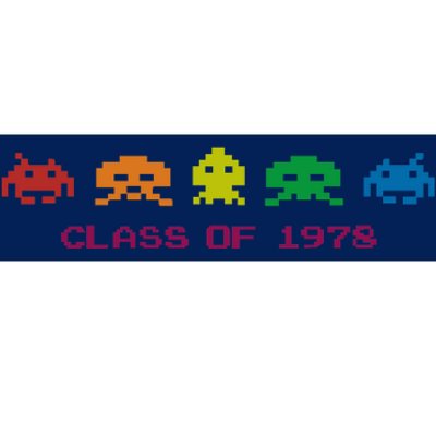 SPACE INVADERS Class Of 1978 Bumper Sticker