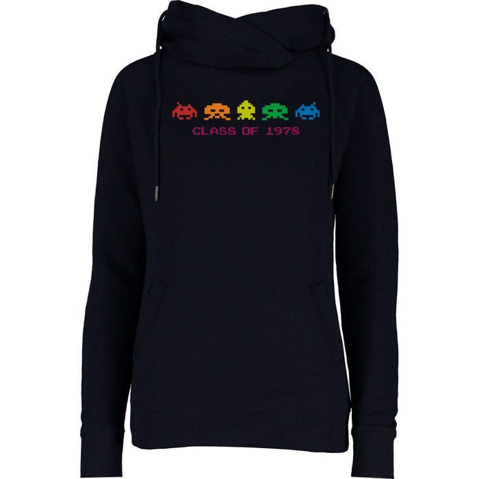 SPACE INVADERS Class Of 1978 Womens Funnel Neck Pullover Hood