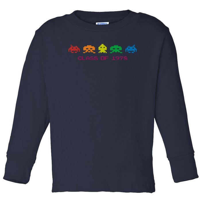 SPACE INVADERS Class Of 1978 Toddler Long Sleeve Shirt