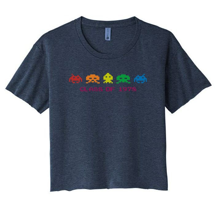 SPACE INVADERS Class Of 1978 Women's Crop Top Tee