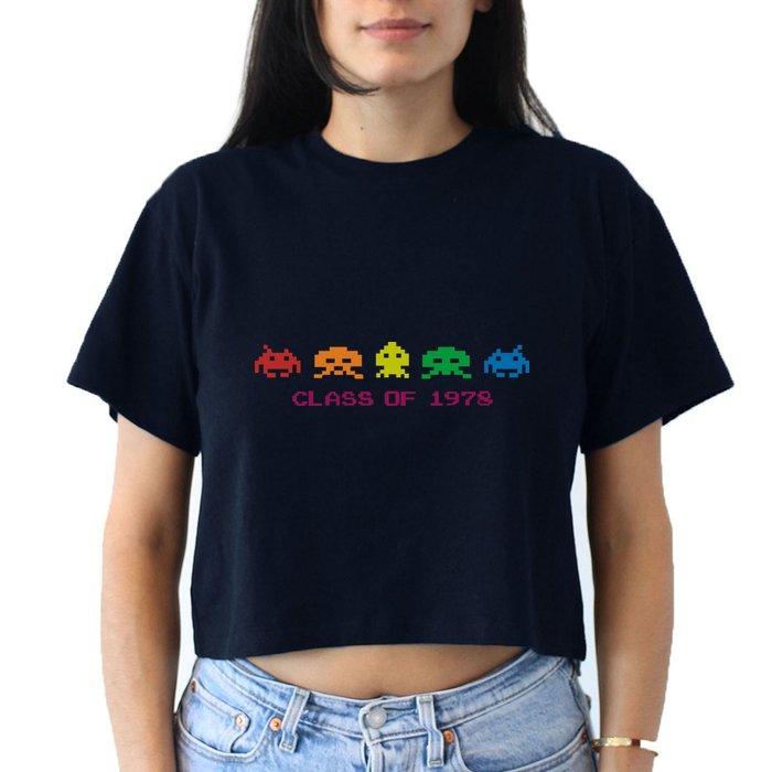 SPACE INVADERS Class Of 1978 Crop Top