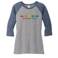 SPACE INVADERS Class Of 1978 Women's Tri-Blend 3/4-Sleeve Raglan Shirt