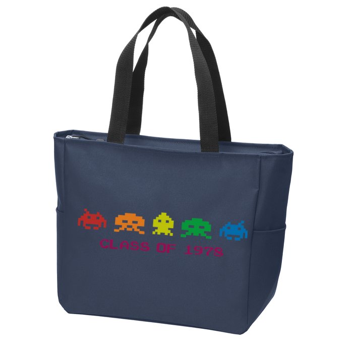 SPACE INVADERS Class Of 1978 Zip Tote Bag