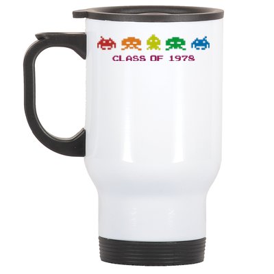 SPACE INVADERS Class Of 1978 Stainless Steel Travel Mug