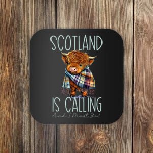 Scotland Is Calling And I Must Go! Highland Cow Coaster