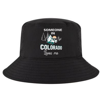 Someone In Colorado Loves Me Vintage Sunset Mountain Cool Comfort Performance Bucket Hat