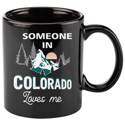 Someone In Colorado Loves Me Vintage Sunset Mountain 11oz C Handle Ceramic Mug