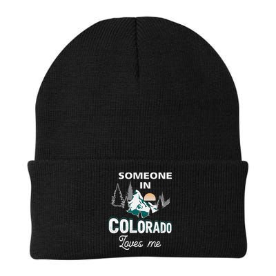 Someone In Colorado Loves Me Vintage Sunset Mountain Beanie