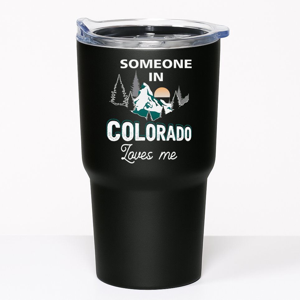 Someone In Colorado Loves Me Vintage Sunset Mountain Tumbler