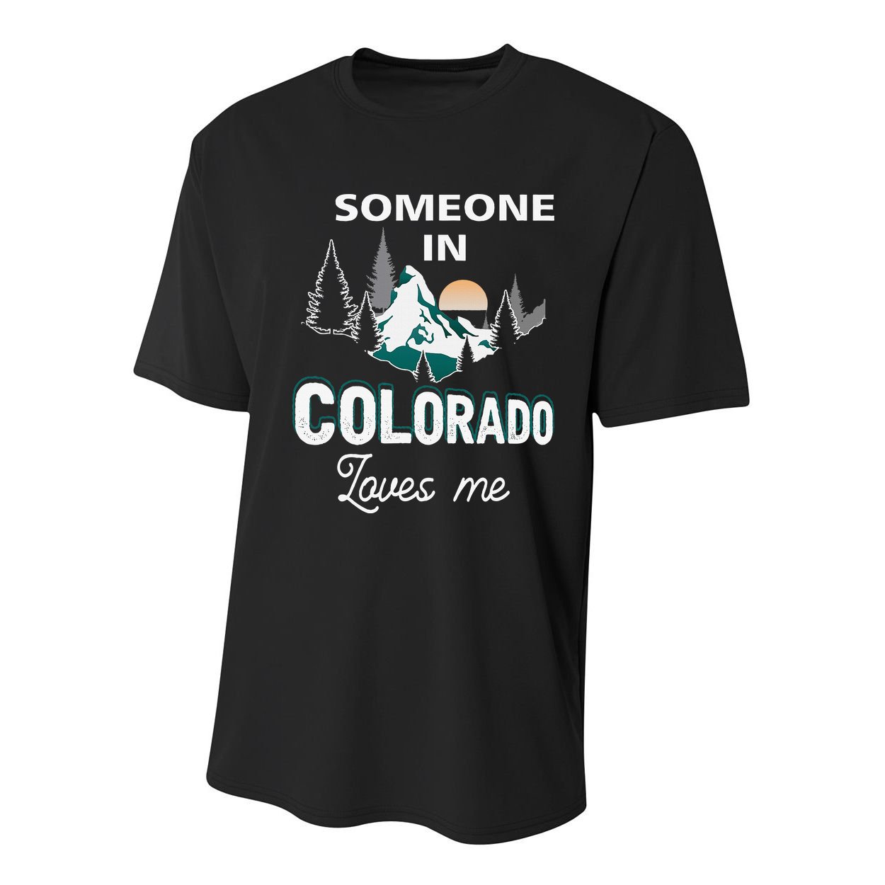 Someone In Colorado Loves Me Vintage Sunset Mountain Youth Performance Sprint T-Shirt