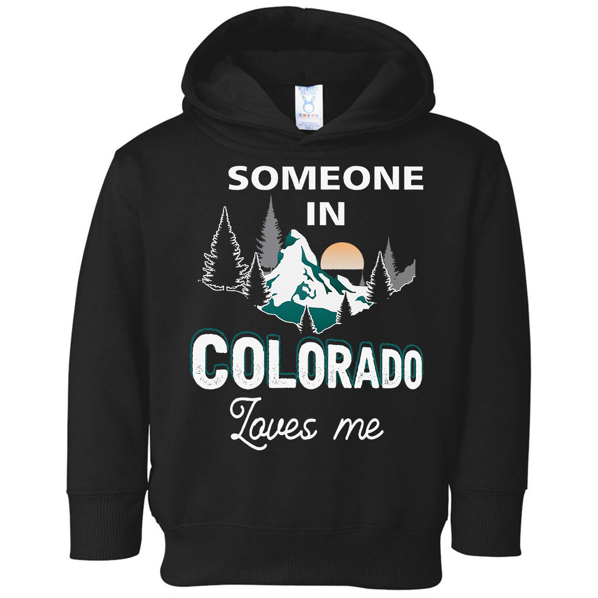 Someone In Colorado Loves Me Vintage Sunset Mountain Toddler Hoodie
