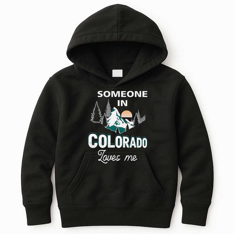 Someone In Colorado Loves Me Vintage Sunset Mountain Kids Hoodie
