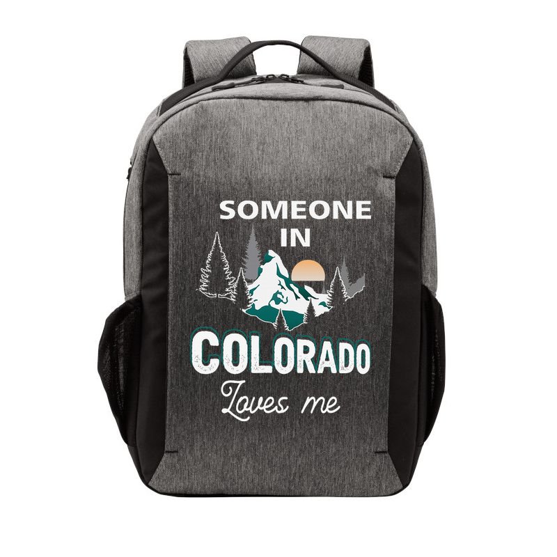 Someone In Colorado Loves Me Vintage Sunset Mountain Vector Backpack
