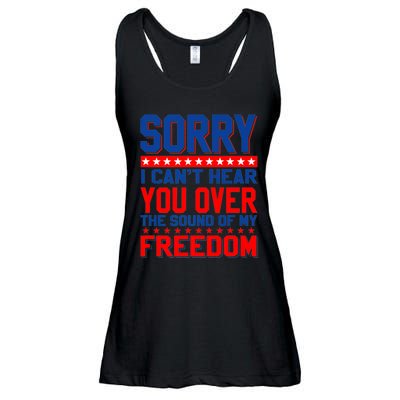 Sorry I Cant Hear You Over The Sound Of My Freedom Ladies Essential Flowy Tank