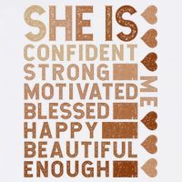 She Is Confident Strong Motivated Happy Beautiful Cooling Performance Crew T-Shirt