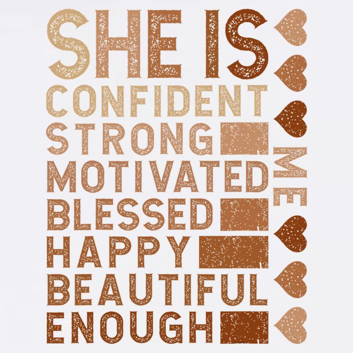 She Is Confident Strong Motivated Happy Beautiful Cooling Performance Crew T-Shirt