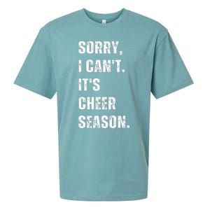 Sorry I CanT Cheer Season Cheer Competition Sueded Cloud Jersey T-Shirt