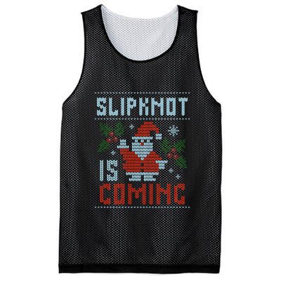 Santa Is Coming Mesh Reversible Basketball Jersey Tank