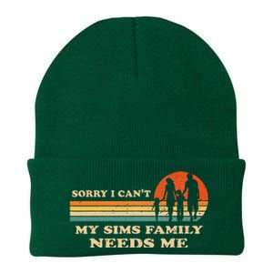 Sorry I Can't My Sims Family Needs Me Novelty Sarcastic Knit Cap Winter Beanie