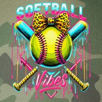 Softball Ice Cream Drip Coquette Bow Softball Vibes Legacy Tie Dye Trucker Hat