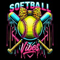 Softball Ice Cream Drip Coquette Bow Softball Vibes 16 in Basic Backpack