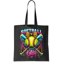 Softball Ice Cream Drip Coquette Bow Softball Vibes Bag