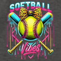 Softball Ice Cream Drip Coquette Bow Softball Vibes Vector Backpack