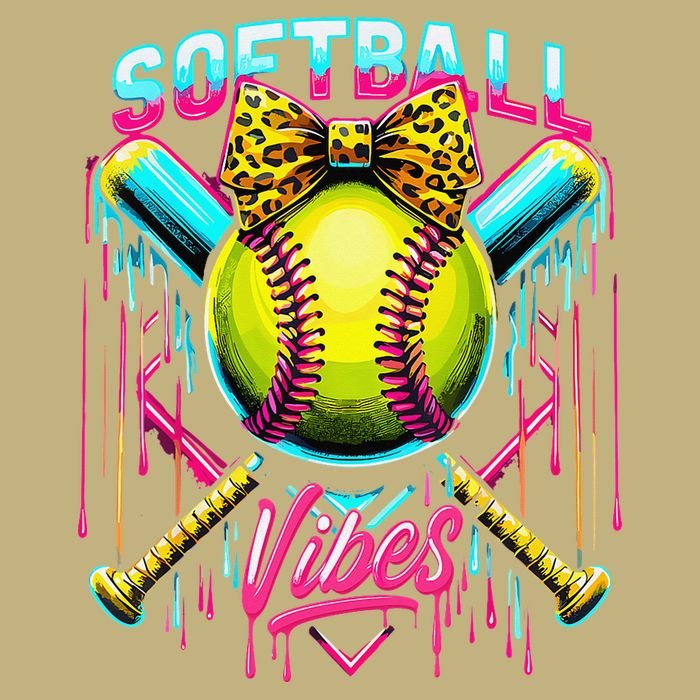 Softball Ice Cream Drip Coquette Bow Softball Vibes Cooling Performance Long Sleeve Crew