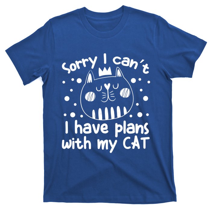 Sorry I Can't I Have Plans With My Cat Gift T-Shirt