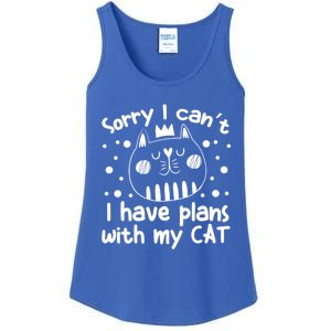 Sorry I Can't I Have Plans With My Cat Gift Ladies Essential Tank