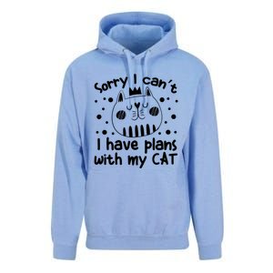 Sorry I Can't I Have Plans With My Cat Gift Unisex Surf Hoodie